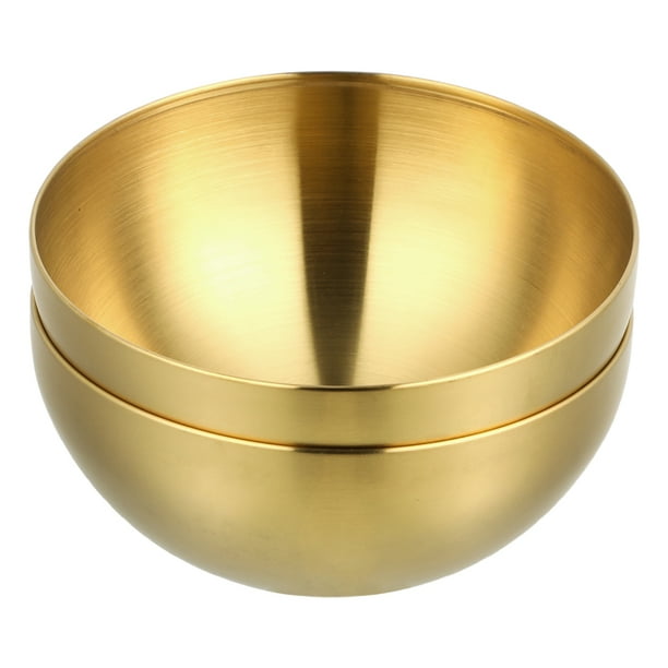 2 ensaladeras de acero inoxidable, cuencos de cocina coreanos para ramen, cuencos de metal multiusos, ensaladera grande de acero inoxidable, cuenco aislado para servir, 20 cm