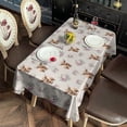 thumbnail image 2 of Beige Highland Cow Flower Pattern Rectangle Tablecloth 60"x102",Waterproof Polyester Rectangle Table Cloth, Wipeable Spillproof Polyester Tablecloth for Dining, Camping, Indoor and Outdoor, 2 of 6