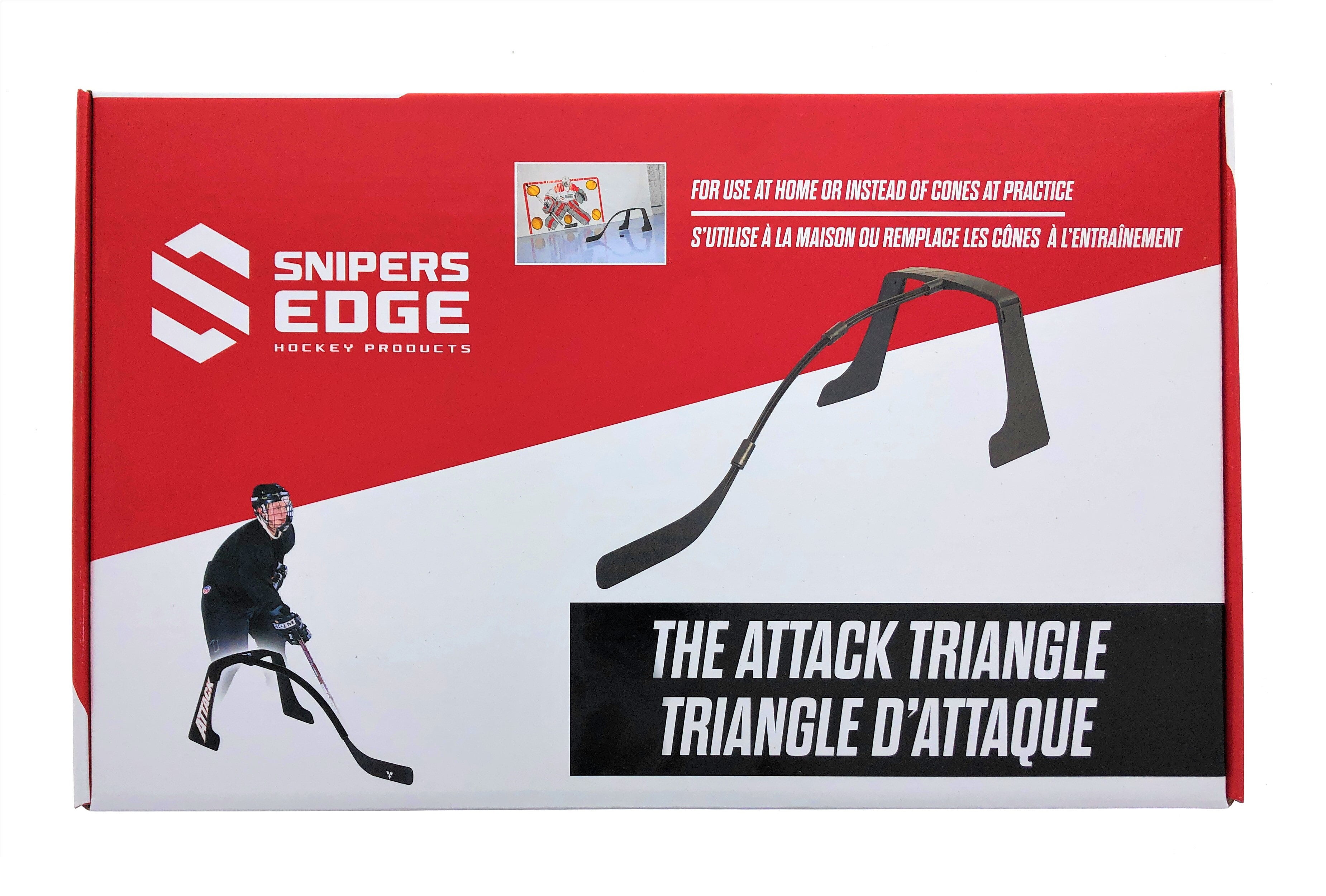 Training Device to Simulate in-Game Stickhandling Perfect for On or Off Ice Practice Snipers Edge Hockey Attack Triangle 