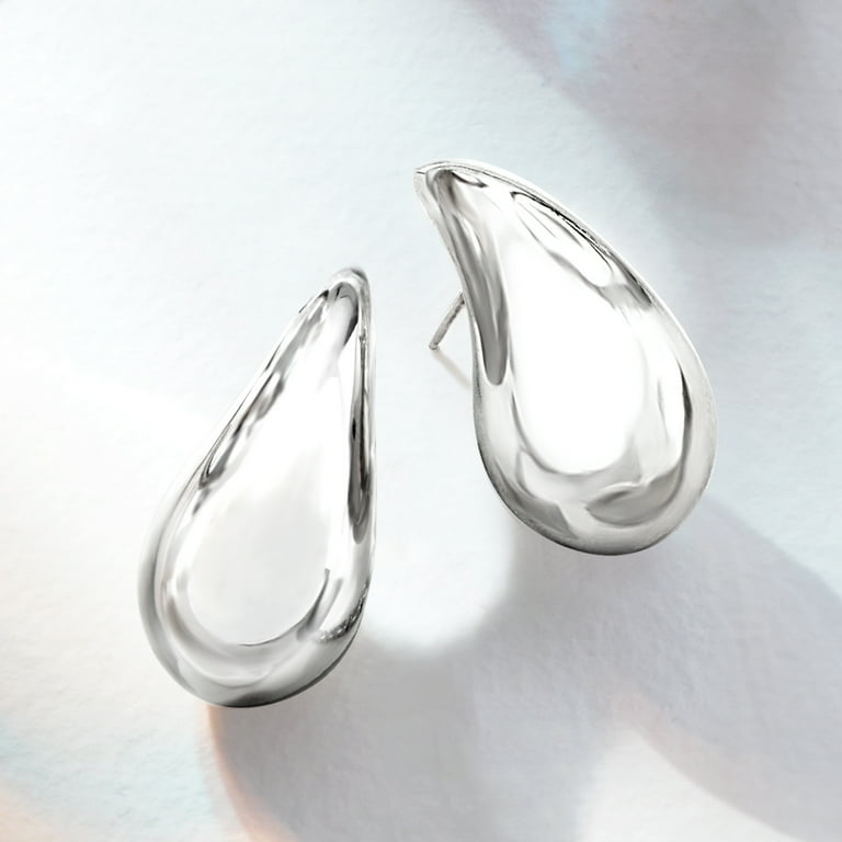 Ross-Simons Sterling Silver Large Teardrop Earrings, Women's Ross-Simons Sterling Silver Large Teardrop Earrings, Women's