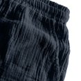thumbnail image 6 of LODIENY Mens Cotton Linen Casual Shorts Summer Beach Vacation Elastic Waist Drawstring Short Lightweight Breathable Classic Fit Short Pants Daily Wear Navy S, 6 of 8