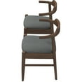 thumbnail image 3 of Ashcroft Furniture DCH00603701 Leon Mid Century Modern Fabric Dining Chair, Brown - Set of 2, 3 of 10