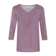 thumbnail image 4 of ZJXFGS Womens Fall Shirts Shirts for Women Dressy Casual Womens Blouses Dressy Casual Tunic Shirts for Women Fall Blouses for Women 2025 Plus Size Blouses for Women Purple S, 4 of 5