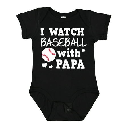 

Inktastic I Watch Baseball with My Papa Gift Baby Boy or Baby Girl Bodysuit