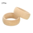 thumbnail image 3 of Wooden Bangle Bracelet, 2 Pack 81mm - Log Retro Macrame Rings, Unfinished Smooth Wooden Rings for Crafts, 3 of 6