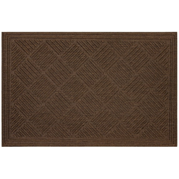 Mohawk Home Parquet Impressions Jacquard Low Pile Non-slip All Weather Indoor/Outdoor Door Mat, Copper. 1'6" x 2'6"