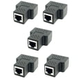 thumbnail image 1 of Acoplador CAT6 RJ45 de 2 vías acoplador en línea conector adaptador extensor de cable Ethernet 8P8C 5 unids / set Methold DN1248-00, 1 of 2