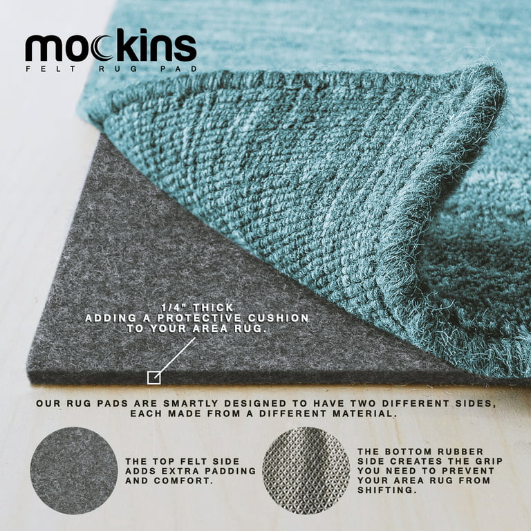Mockins Premium Grip and Non Slip Rug Pad 5 x 7 Feet Area Rug Pad | Keeps Your Rugs in Place and Safe on Any Hard Floor or Hard
