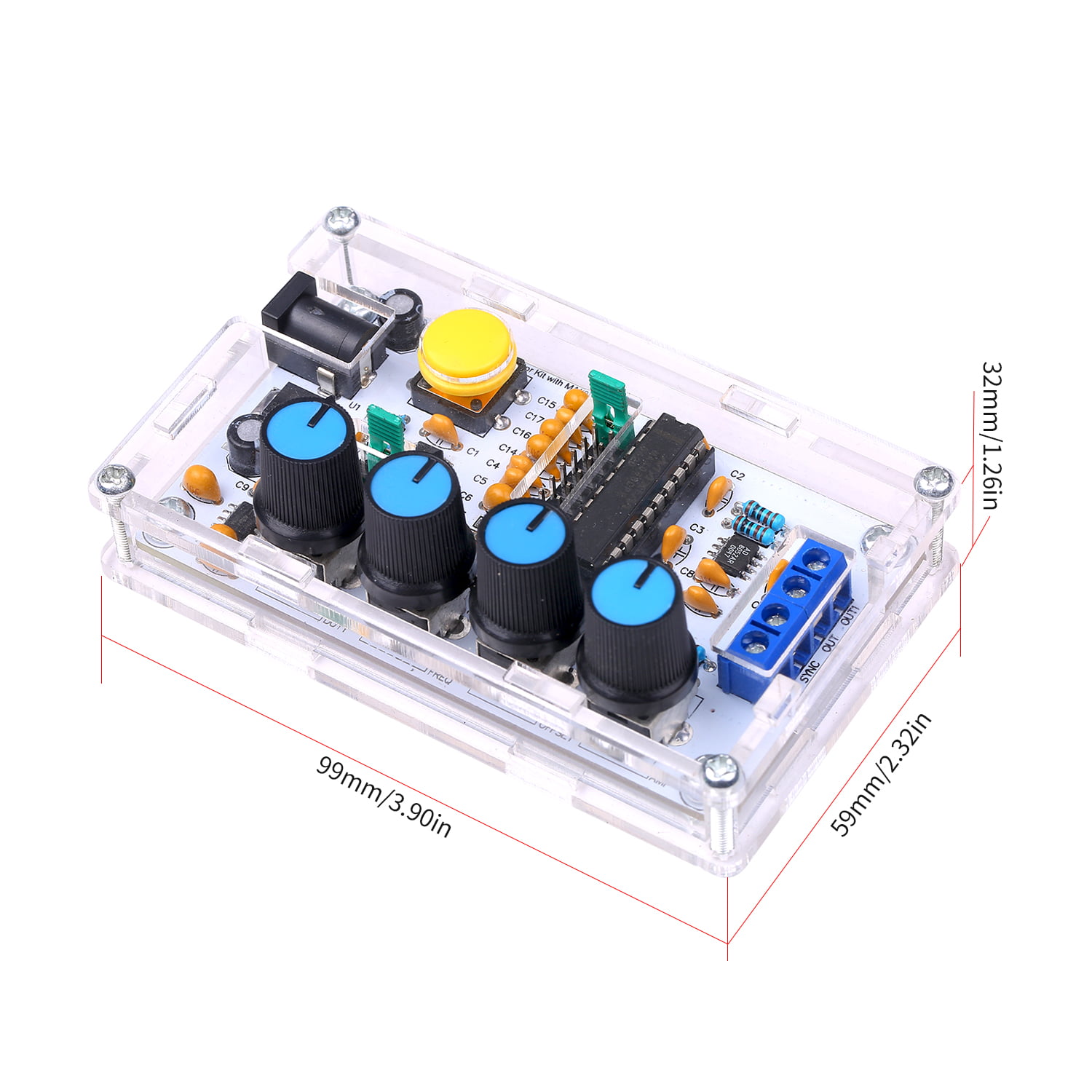 Max038 Hochpräziser multifunktionaler Hochfrequenzsignalgenerator DIY Kit 20MHZ Signalgenerator-Multicolor 