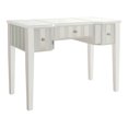 thumbnail image 2 of Gema Solid Wood 2-Piece Makeup Vanity Set with Mirror, White, 2 of 9