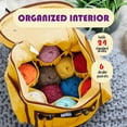 thumbnail image 3 of Craftbud Crochet Bag Yarn Organizer, Durable Knitting Bag For Crocheting Organizer Accessories, Mustard, 3 of 6