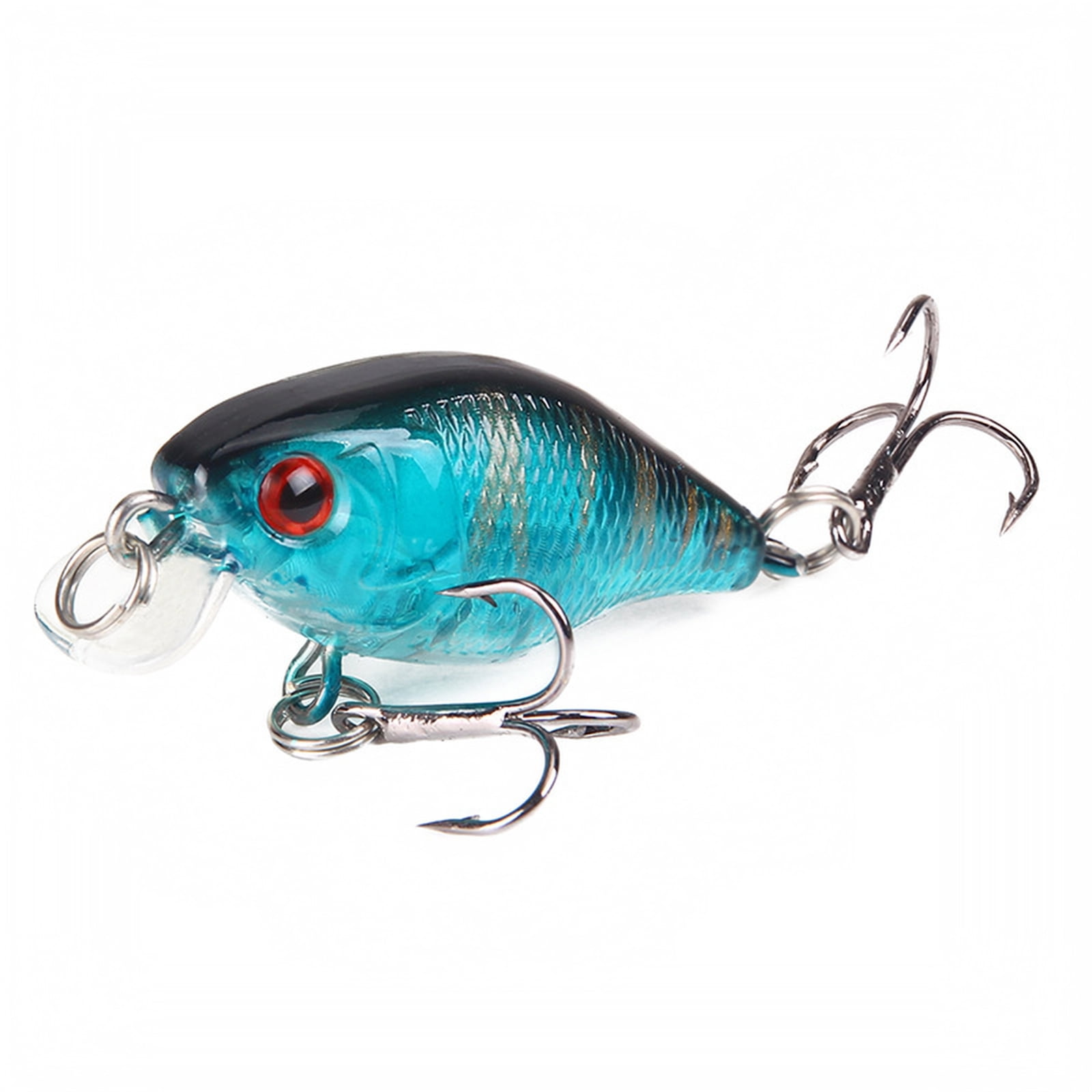 Hard Fishing Lure Crankbait Minnow Style Artificial Bait with Treble Hooks Plastic Swimbait for Freshwater Casting