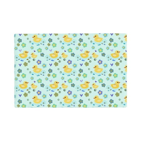 

Placemats Set of 4 Duck Cartoon Heat Resistant Non - Slip Place mats Waterproof table mat for Kitchen Dining-4片装