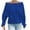 Blue, variant on zbxnLI Womens off Shoulder Sweatshirts Going out Tops Long Sleeve Causal Pullover Sweatshirt with Drawstring