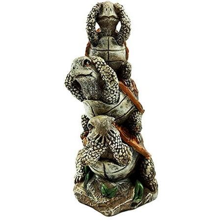 - See Hear Speak No Evil Stacked Funny Sea Turtles Sculpture Figurine Animal Collectible