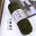 thumbnail image 1 of Nvzi Hilo de terciopelo de 150 g para tejer a ganchillo, hilo de chenilla esponjoso de terciopelo para mantas, hilo de felpa suave y grueso para tejer a ganchillo, verde militar, 1 of 4