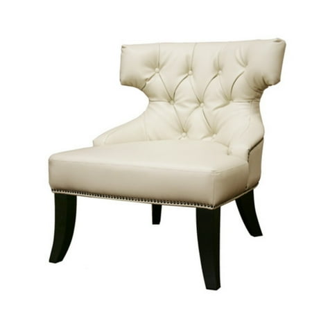 Taft Off White Leather Club Chair Taft Off White Leather Club Chair