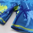 thumbnail image 7 of Boys' Long Sleeve Two Piece Swimsuit With Am Tree Print Upf 50+ Sun Protecion Swim Set For Kids,Big Boys Size 9-10T,Green, 7 of 7