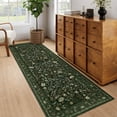thumbnail image 3 of FairOnly Dark Green Runner Rug for Hallway Machine Washable 2'x6' Non Slip Stain Resistant Runner Mat for Entryway Laundry, 3 of 8