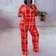thumbnail image 5 of Conjunto Corto para las Mujeres Casual Suelto Impreso Pantalones de Bolsillo Y Blusa de Manga Corta, Cuello Redondo Conjunto para Diario, 5 of 6