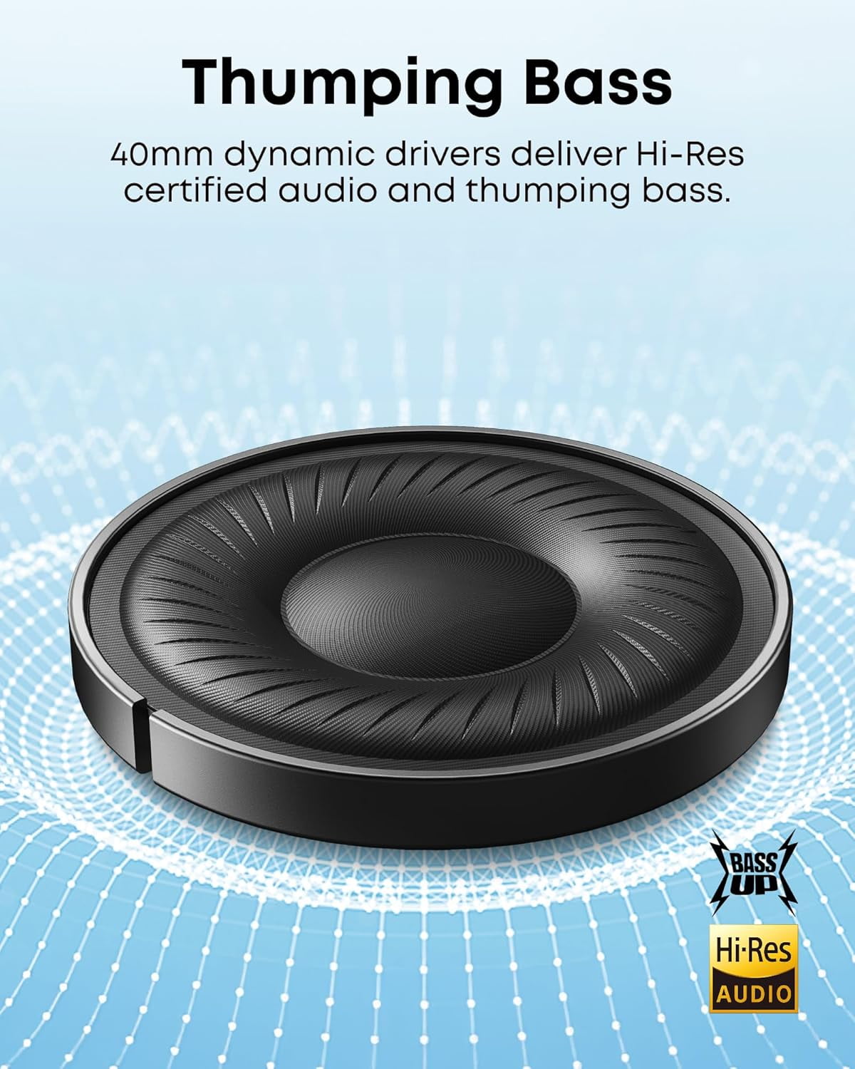 Restored Like New Soundcore by Anker Q20i Hybrid Active Noise Cancelling Headphones, Wireless Over-Ear Bluetooth, 40H Long ANC Playtime, Hi-Res Audio, Big Bass, Customize via an App (Refurbished)