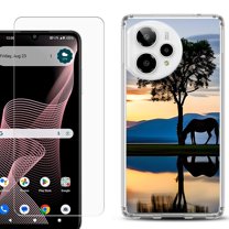 Phone Case for Cricket Icon Plus 2026, with Screen Protector, by OneToughShield - Horse Tree