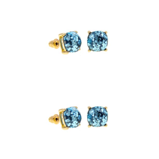 Guardurnaity Brillo Stud Colgante Accesorios populares Aleación Fiesta Pendientes diario Varios Pendiente simple Boda Azul claro Azul claro 2piezas
