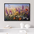 thumbnail image 4 of PixonSign Framed Canvas Print Wall Art Rustic Countryside Wildflower Garden Nature Wilderness Illustrations Modern Art Botanical Floral Farmhouse/Country Relax/Calm/Cozy for Bedroom - 24"x36" Black, 4 of 5