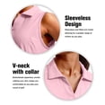 thumbnail image 6 of BODOAO Golf Polo Shirts for Women Sleeveless Summer Sports Athletic Workwear Quick Dry Lightweight Collared Tank Tops for Tennis Workout Golf Casual Daily Wear and Travel Pink 3XL, 6 of 9