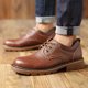 thumbnail image 3 of Zapatos de senderismo de piel de vaca con cordones Zapatos casuales para hombres Zapatos huecos para hombres Botas cortas para hombres, 3 of 5