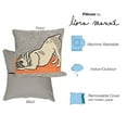 thumbnail image 5 of Liora Manne Frontporch Yoga Dogs Indoor Outdoor Decorative Pillow Heather, 5 of 6