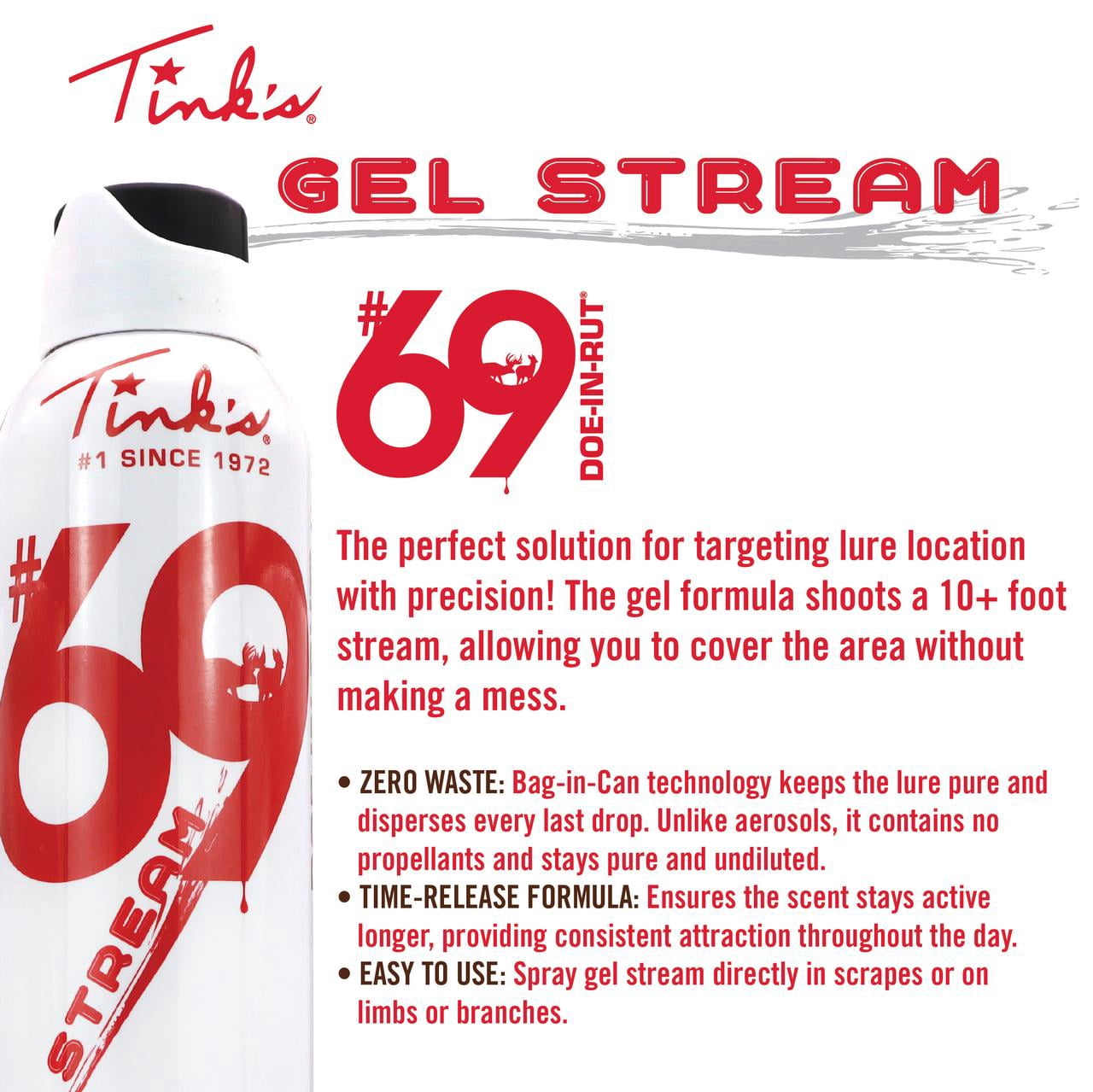 Tink's #69 Doe-in-Rut Estrous Doe Urine Gel Stream - 5 oz.