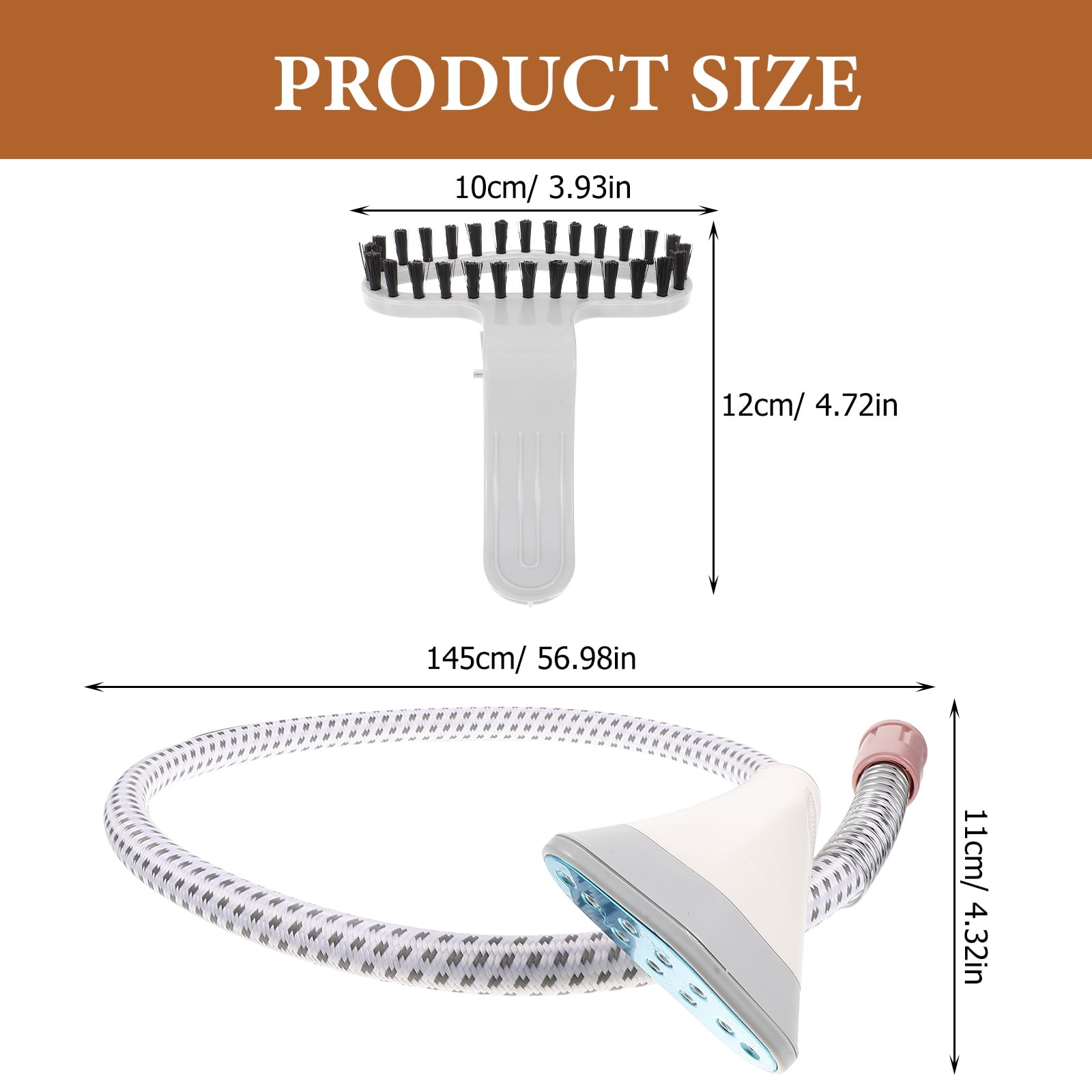 LABSERRON 1Set Sturdy Reusable Steam Hose with Steamer Nozzle Assorted Color Practical Ironing Machine Accessory
