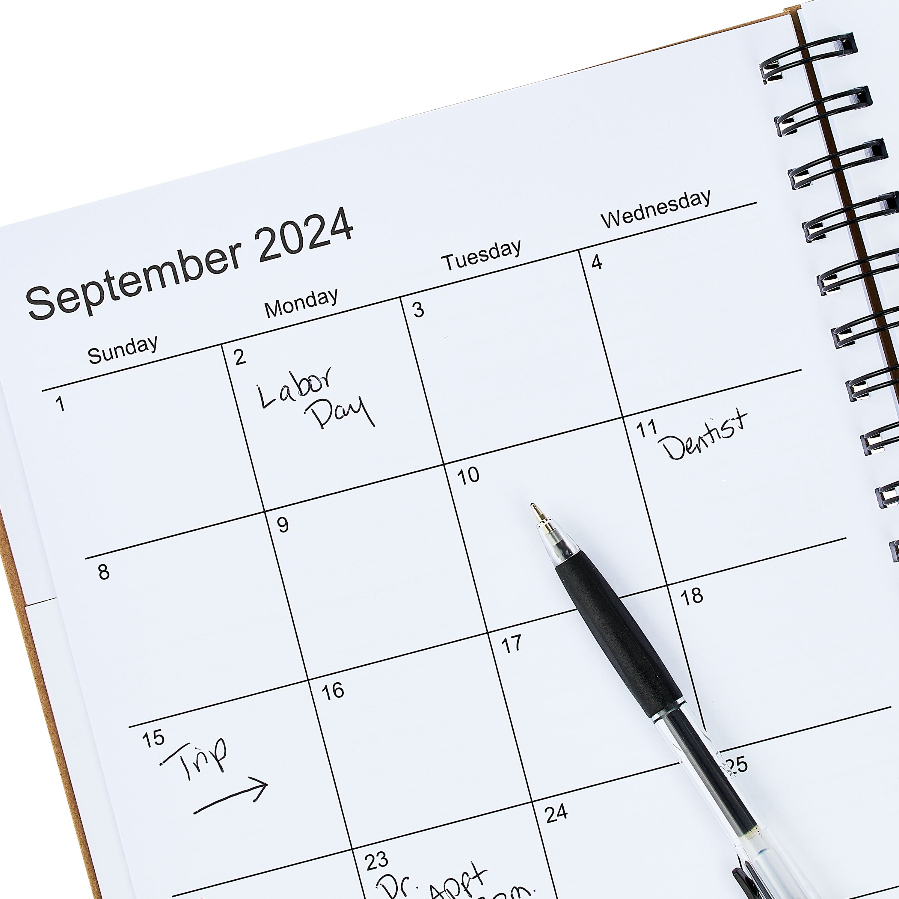 Pen+Gear 14-Month Weekly Planner, July 2024 - August 2025, Brown, 8.43 in x 10 in