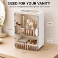 thumbnail image 6 of Mapleboom Makeup Organizer with Drawer and Lid, Large Capacity Cosmetic Storage, White, 6 of 9