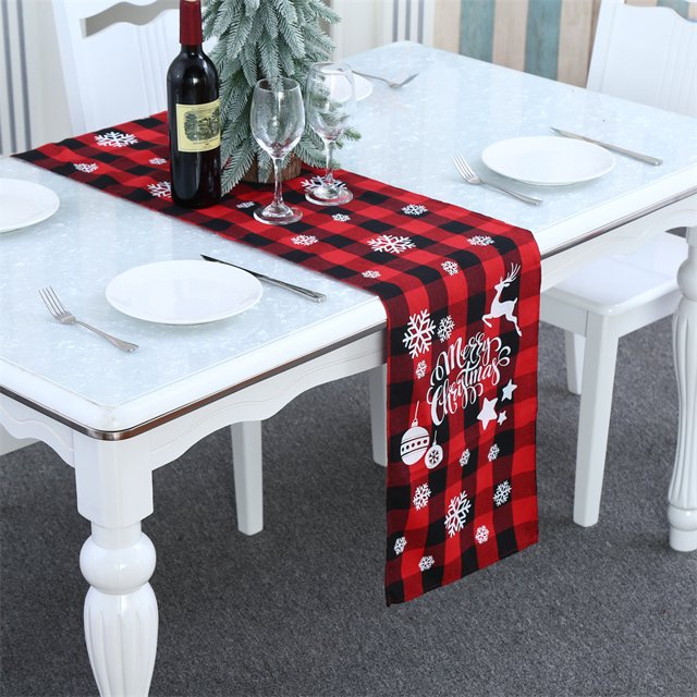 Camino de mesa navideño (180 * 33cm, rejilla con letras) LingWen 8390611033668