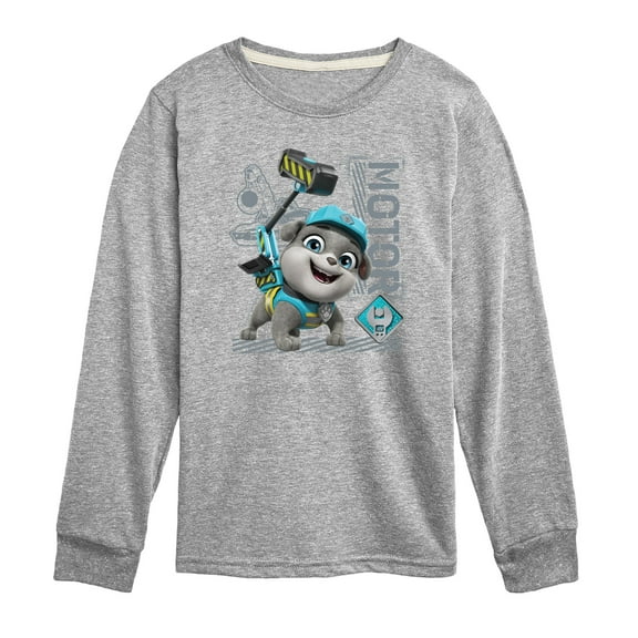 Paw Patrol - Rubble & Crew - Motor Working - Toddler & Youth Long Sleeve Graphic T-Shirt
