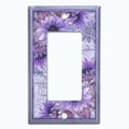 thumbnail image 6 of Metal Light Switch Plate Outlet Cover Purple Floral Leaf Letter Damask FLW060, 6 of 15
