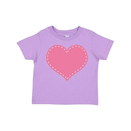 

Inktastic Pink Heart (Stitch Border) Girls Toddler T-Shirt
