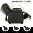 thumbnail image 6 of Canddidliike Kids Deluxe Headrest Recliner Sofa Chair with Storage Arms-Black, Comfy Chair for Kids, 6 of 9