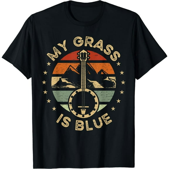 My Grass is Blue - Music Player Banjo T-Shirt