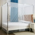 thumbnail image 4 of Mosquitera blanca densa de 16 densidades para dormitorio doméstico, para cama doble de 1,5 m de ancho, 4 of 12