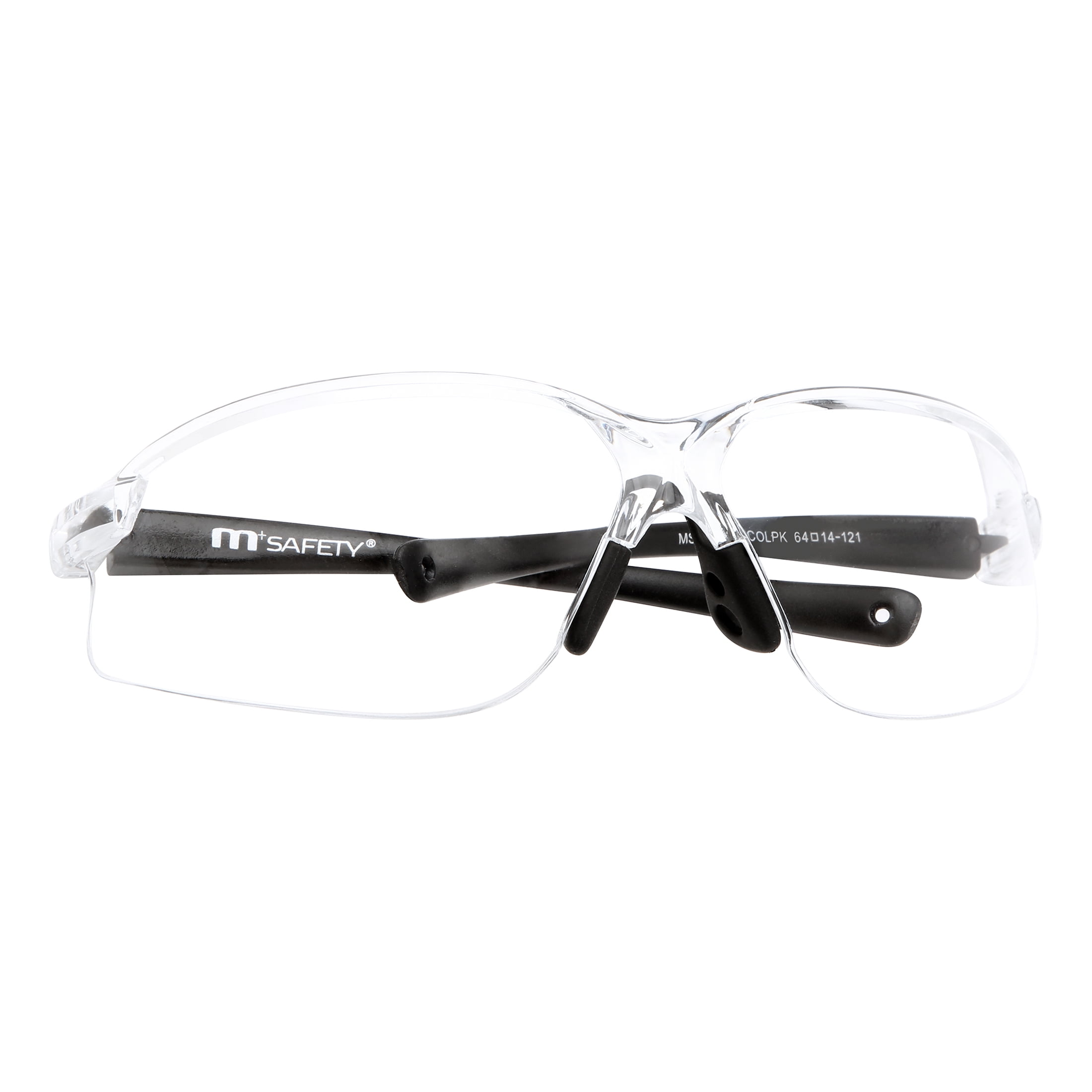 M+ Safety Glasses, Unisex, MS380569DCOLPK 2-Packs Lens Crystal, 2 units