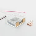 thumbnail image 5 of HEMOTON Acrylic Memo Holder Simple Elegant Self-stick Notes Holder Desktop Note Dispenser (Golden), 5 of 8