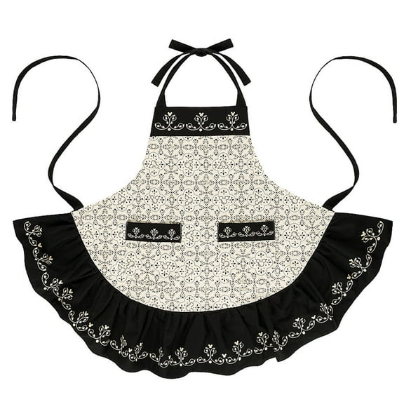 Disney Parks Kitchen Mickey Icons Chef Apron for Adults with Ruffle New with Tags