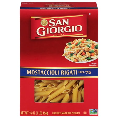 San Giorgio Mostaccioli Rigati Pasta, 16-Ounce Box