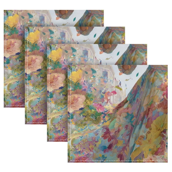 Cloth Napkins Set of4 100% Satin Peachskin Velvet 20x20inx4 Napkins Cloth napkins are washable Soft and Absorbent Violin Performance