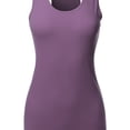 thumbnail image 4 of A2Y Women's Basic Solid Soft Cotton Scoop Neck Racer-Back Tank Top, 4 of 6