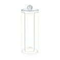 Acrylic Round Cylindrical Cotton Pad Dispenser Cosmetic Cotton Storage