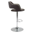 thumbnail image 2 of HomeRoots 22.5" X 21.7" X 43.3" Espresso Leatherette Chromed Steel Bar Chair 296248-Espresso, 2 of 2